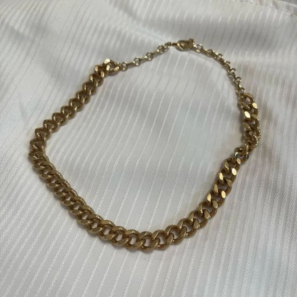 Corocraft Gold Tone Chunky Vintage Necklace Signed